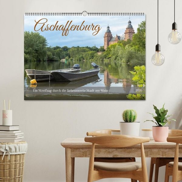Produktbild: Aschaffenburg - Ein Streifzug durch die liebenswerte Stadt am Main (Wandkalender 2026 DIN A2 quer), CALVENDO Monatskalender