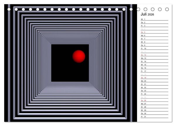 Produktbild: Mit Geometrie durch das Jahr (Tischkalender 2026 DIN A5 quer), CALVENDO Monatskalender