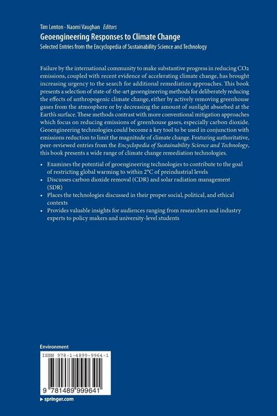 Produktbild: Geoengineering Responses to Climate Change