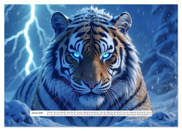 Produktbild: Fantasievolle K&ouml;nige der Wildnis (Tischkalender 2026 DIN A5 quer), CALVENDO Monatskalender