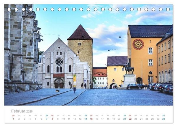 Produktbild: Regensburg - Welterbestadt an der Donau (Tischkalender 2026 DIN A5 quer), CALVENDO Monatskalender