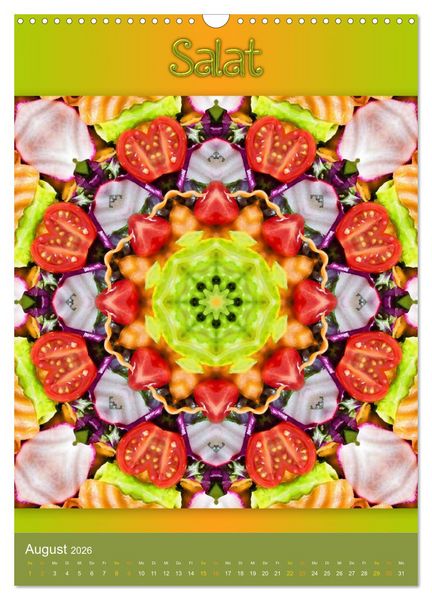 Produktbild: Kulinarische Mandalas (Wandkalender 2026 DIN A3 hoch), CALVENDO Monatskalender