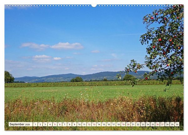 Produktbild: Vom Ried an die Bergstra&szlig;e, durch den Odenwald ins Neckartal (hochwertiger Premium Wandkalender 2026 DIN A2 quer), Kunstdruck in Hochglanz