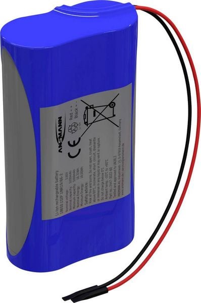 Produktbild: Ansmann 1S2P Akkupack 2x 18650 Kabel Li-Ion 3.6V 5200mAh Akkupack 2x Li-Ion 3.6V 5200 mAh