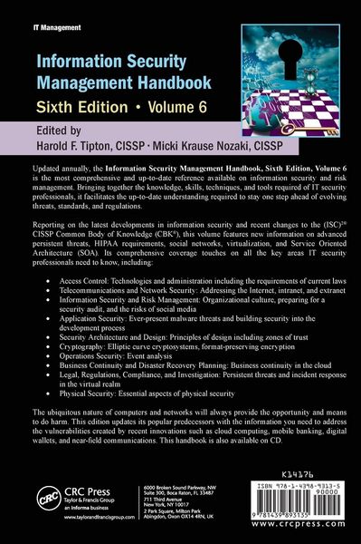 Produktbild: Information Security Management Handbook, Volume 6