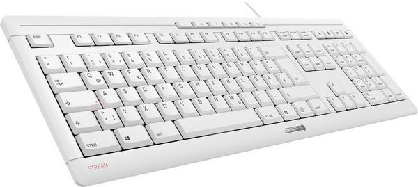 Produktbild: CHERRY Stream USB Tastatur Deutsch, QWERTZ Hellgrau