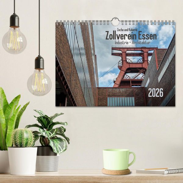 Produktbild: Zeche und Kokerei Zollverein Essen: Industrie-Architektur (Wandkalender 2026 DIN A4 quer), CALVENDO Monatskalender