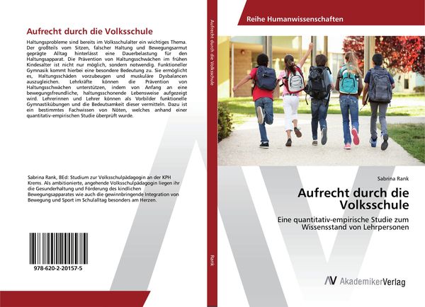 Aufrecht durch die Volksschule, Taschenbuch von Sabrina Rank, AV Akademikerverlag, 9786202201575