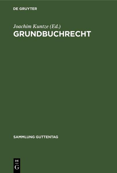 Produktbild: Grundbuchrecht