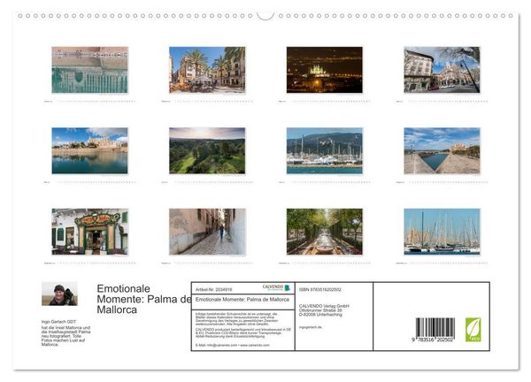 Produktbild: Emotionale Momente: Palma de Mallorca (hochwertiger Premium Wandkalender 2026 DIN A2 quer), Kunstdruck in Hochglanz