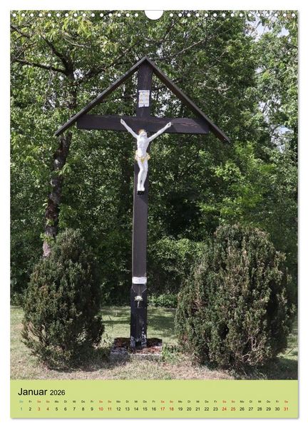 Produktbild: Wegkreuze - christliche Symbole am Wegesrand (Wandkalender 2026 DIN A3 hoch), CALVENDO Monatskalender