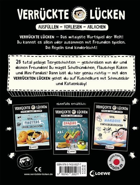 Produktbild: Verr&uuml;ckte L&uuml;cken - Total pelzige Tiergeschichten