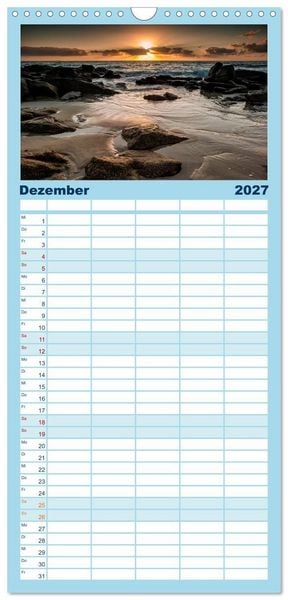 Produktbild: Familienplaner 2027 - Faszination Meer und Wolken mit 5 Spalten (Wandkalender, 21 x 45 cm) CALVENDO