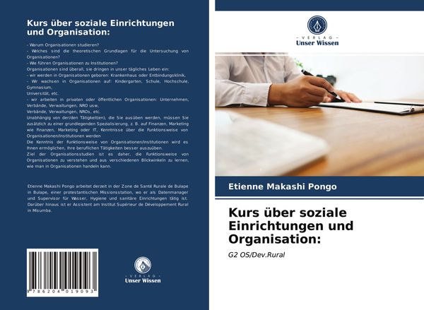 Produktbild: Kurs &uuml;ber soziale Einrichtungen und Organisation: