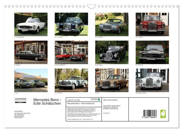 Produktbild: Mercedes Benz - Edle Sch&auml;tzchen (Wandkalender 2026 DIN A3 quer), CALVENDO Monatskalender