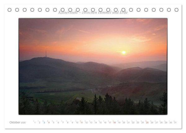 Produktbild: Kaiserstuhl zwischen Himmel und Erde (Tischkalender 2026 DIN A5 quer), CALVENDO Monatskalender
