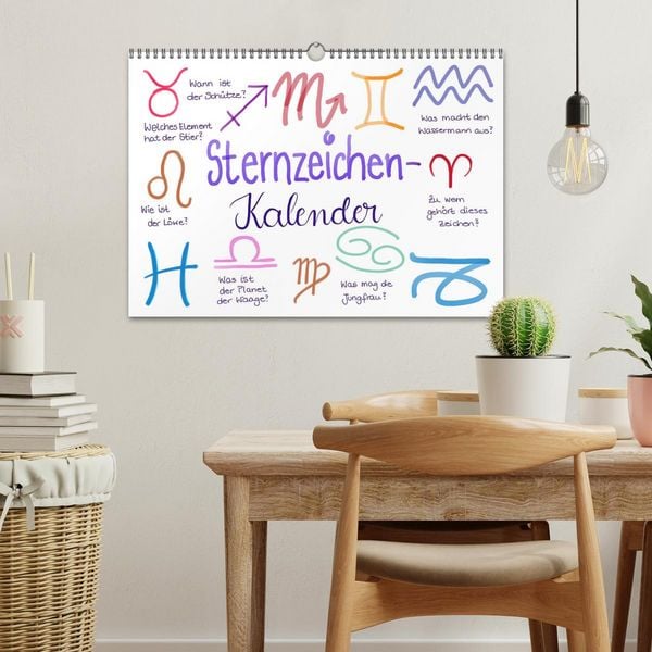 Produktbild: Sternzeichen-Kalender (Wandkalender 2026 DIN A3 quer), CALVENDO Monatskalender