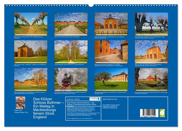 Produktbild: Das Kl&uuml;tzer Schloss Bothmer &ndash; Ein Maitag in Mecklenburgs feinem St&uuml;ck England (hochwertiger Premium Wandkalender 2026 DIN A2 quer), Kunstdruck in Hochglanz