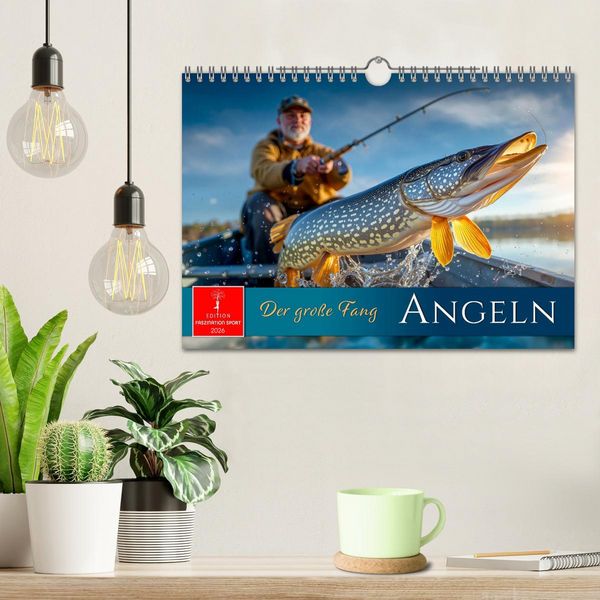 Produktbild: Angeln - der gro&szlig;e Fang (Wandkalender 2026 DIN A4 quer), CALVENDO Monatskalender