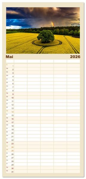 Produktbild: Familienplaner 2026 - Vorpommern im Fokus mit 5 Spalten (Wandkalender, 21 x 45 cm) CALVENDO
