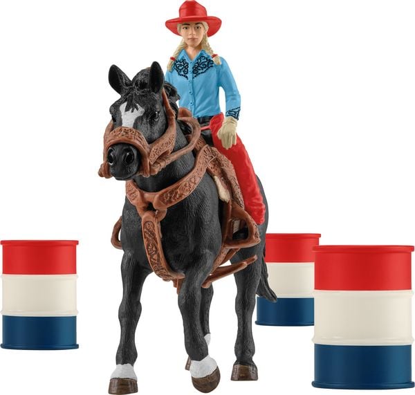 Produktbild: schleich&reg; 42576 - Farm World, Barrel Racing mit Cowgirl