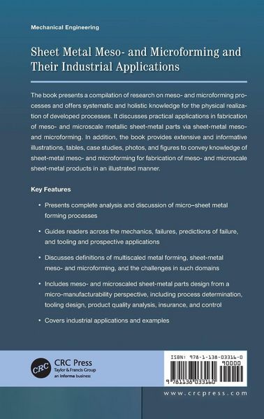 Produktbild: Sheet Metal Meso- and Microforming and Their Industrial Applications