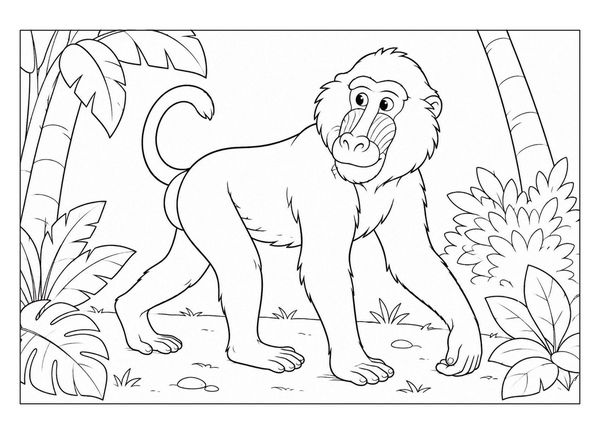 Produktbild: Dschungeltiere Malbuch f&uuml;r Kinder von 5&ndash;7 Jahren mit 50 sch&ouml;nen Ausmalbildern