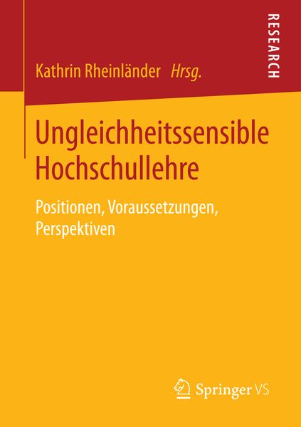 Ungleichheitssensible Hochschullehre, Taschenbuch von , Springer Fachmedien Wiesbaden GmbH, 9783658094768