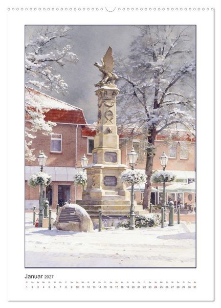Produktbild: Hafen und Altstadt - Leer in Ostfriesland (Wandkalender 2027 DIN A2 hoch), CALVENDO Monatskalender