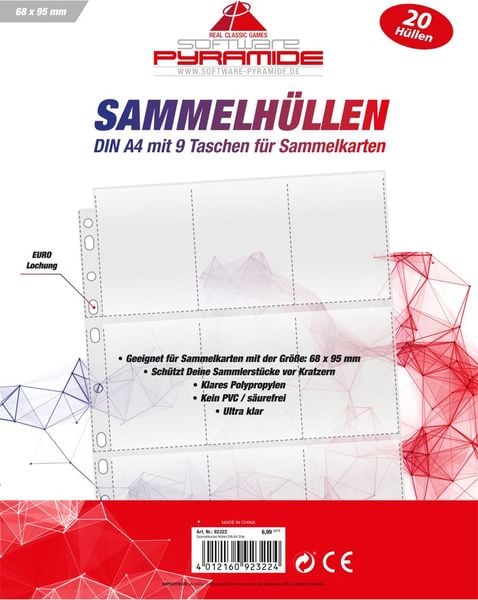 Produktbild: Sammelkarten Hüllen DinA4 20er Pack