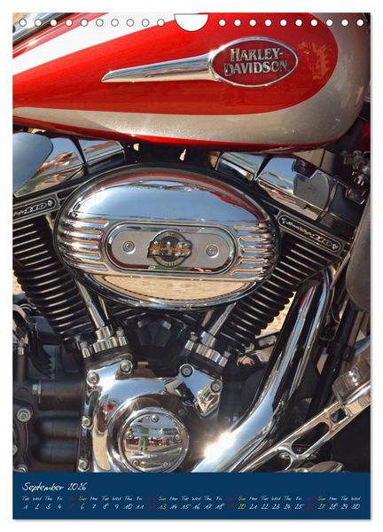Produktbild: Harley Davidson in Details (Wall Calendar 2026 DIN A4 portrait), CALVENDO 12 Month Wall Calendar