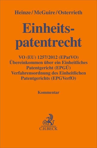 Produktbild: Einheitspatentrecht