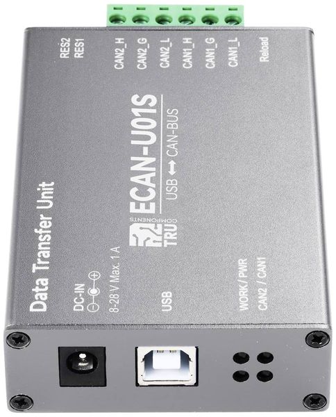 Produktbild: TRU COMPONENTS TC-ECAN-U01S CAN Umsetzer USB, CAN Bus 8 V/DC, 28 V/DC 1St.