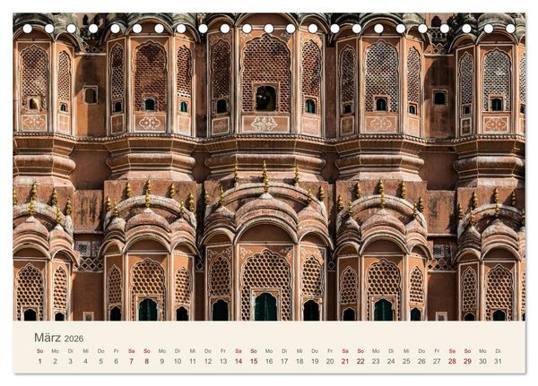 Produktbild: Rajasthan - Architektur im Land der K&ouml;nige (Tischkalender 2026 DIN A5 quer), CALVENDO Monatskalender