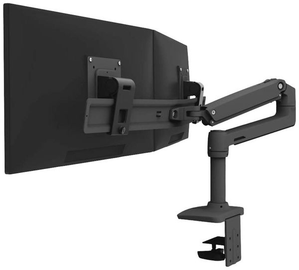 'Ergotron LX Dual Arm Direct Desk Mount 2fach Monitor-Tischhalterung 38,1cm (15') - 63,5cm (25') Schwarz Höhenverstellba