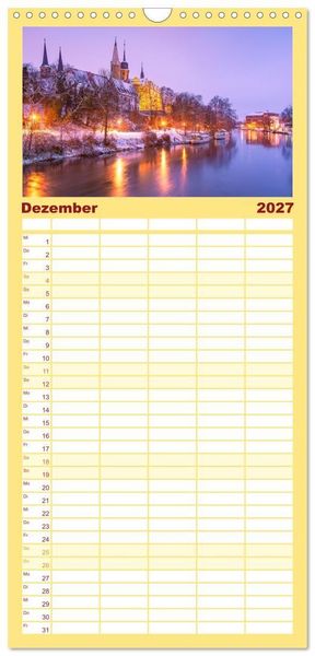 Produktbild: Familienplaner 2027 - Merseburg - Meine Domstadt an der Saale mit 5 Spalten (Wandkalender, 21 x 45 cm) CALVENDO
