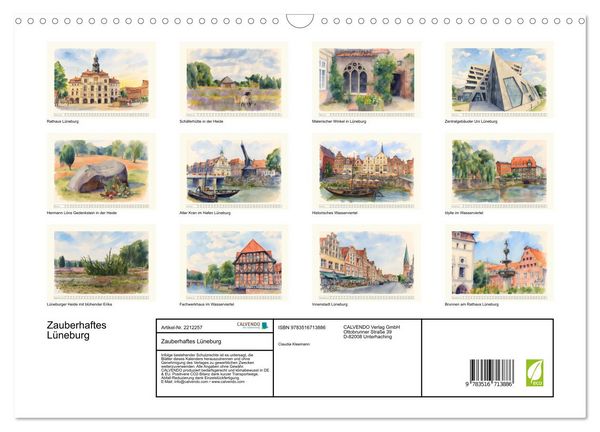 Produktbild: Zauberhaftes L&uuml;neburg (Wandkalender 2026 DIN A3 quer), CALVENDO Monatskalender