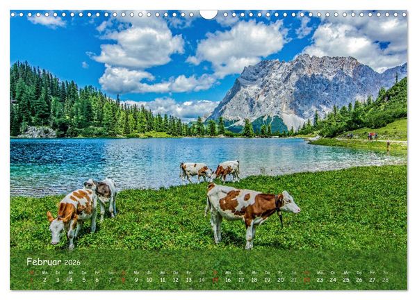 Produktbild: Naturparadies Zugspitzarena (Wandkalender 2026 DIN A3 quer), CALVENDO Monatskalender