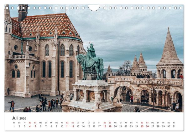Produktbild: Budapest - Ungarns einzigartige Hauptstadt an der Donau. (Wandkalender 2026 DIN A4 quer), CALVENDO Monatskalender
