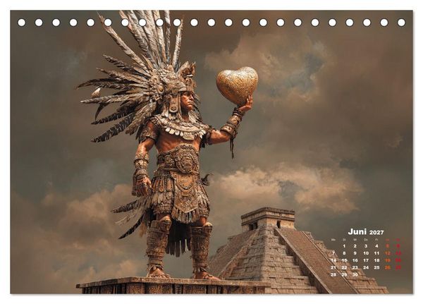 Produktbild: Azteken - Im Glanz der ewigen Sonne (Tischkalender 2027 DIN A5 quer), CALVENDO Monatskalender