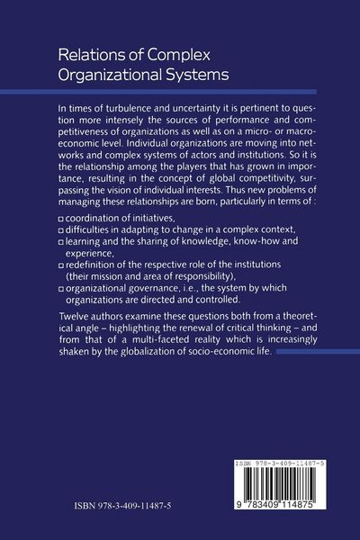 Produktbild: Relations of Complex Organizational Systems
