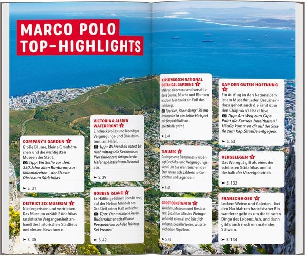 Produktbild: MARCO POLO Reiseführer Kapstadt, Wine Lands, Garden Route