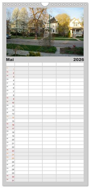 Produktbild: Familienplaner 2026 - beeindruckendes Chicago mit 5 Spalten (Wandkalender, 21 x 45 cm) CALVENDO