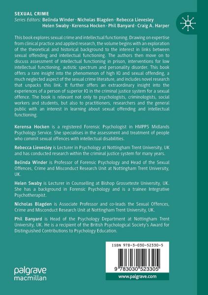 Produktbild: Sexual Crime and Intellectual Functioning
