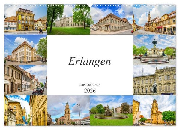 Produktbild: Erlangen Impressionen (Wandkalender 2026 DIN A2 quer), CALVENDO Monatskalender