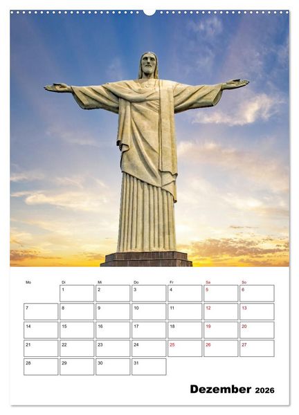 Produktbild: Rio de Janeiro - Reiseplaner (hochwertiger Premium Wandkalender 2026 DIN A2 hoch), Kunstdruck in Hochglanz