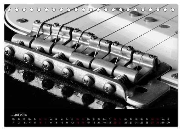 Produktbild: Regelwerke - Details alter E-Gitarren (Tischkalender 2026 DIN A5 quer), CALVENDO Monatskalender
