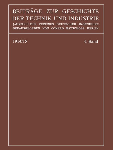 Produktbild: Beitr&auml;ge zur Geschichte der Technik und Industrie