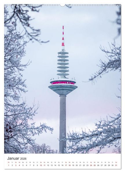Produktbild: Frankfurt am Main, eine Stadt voller Magie (hochwertiger Premium Wandkalender 2026 DIN A2 hoch), Kunstdruck in Hochglanz