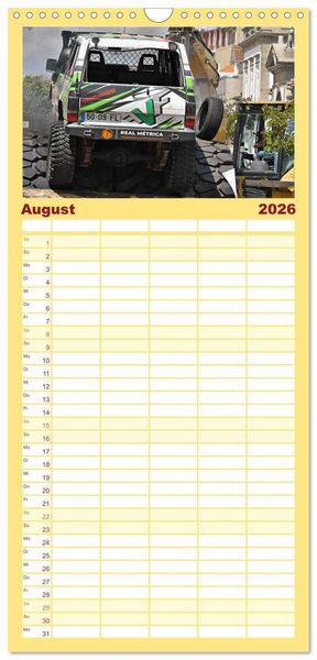 Produktbild: Familienplaner 2026 - Rally Ikonen mit 5 Spalten (Wandkalender, 21 x 45 cm) CALVENDO